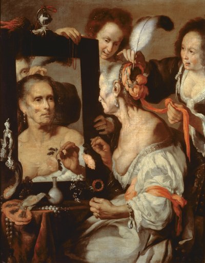 Old Coquette by Bernardo Strozzi
